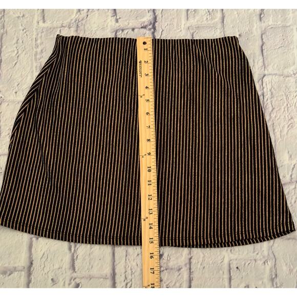 Urban Outfitters Black & Tan Striped A-Line Mini Skirt Size medium - Picture 8 of 9